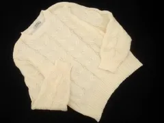 nano universe ナノユニバース ケーブル編み ニット セーター sizeF/アイボリー ◇■ レディース