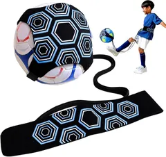 Ｏｋｉｍａ サッカー 練習 基礎感覚を身に付ける リフティングボール トレーニング 室内 練習道具 用品 3号 4号 5号 (ブラックxブルー)のサムネイル
