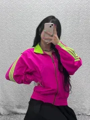 アディダス レア ピンクグリーン ウィンドブレーカー ウインドブレーカー 95 C07335