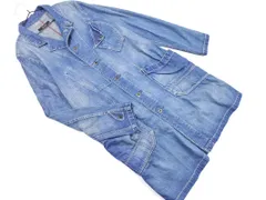 johnbull ジョンブル デニム スタンドカラー コート sizeM/紺 ◇■ レディース