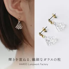 ピアス ルクス HARIO ハリオランプワークファクトリー ガラス アクセサリー レディース ジュエリー  HAW-LX-P-NF