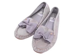 LANVIN en Bleu ランバン オン ブルー スウェード リボン ドライビング シューズ size21cm位/グレー ◇■ レディース
