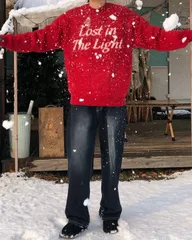 ロストニット (オーバーサイズ ウールニット アンゴラニット モヘアニット ブークレニット 両面起毛)