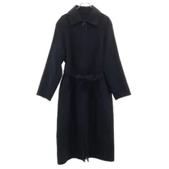 PLST プラステ ウールブレンド ロングコート M ネイビー系 レディース 古着