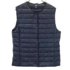 UNIQLO ユニクロ ウルトラライト ダウンベスト XL ネイビー レディース 古着