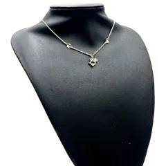 Christian Dior クリスチャン　ディオール　ネックレス　チョーカー　ロゴチャーム　シルバー　フラワー