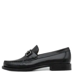 フェラガモ FERRAGAMO ローファー FORT ガンチーニ レザー NERO 7 シルバー金具 黒 靴  762695 【箱】【中古】のサムネイル