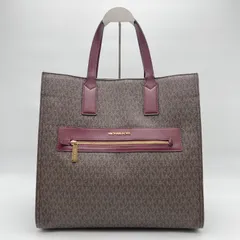 RD3 MICHAEL KORS マイケルコース トートバッグ ショルダーバッグ 2way 総柄 シグネチャー A4 MK ブラウン ワインレッド