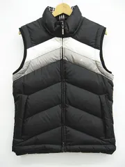 BURBERRY BLACK LABEL バーバリーブラックレーベル ダウン ベスト サイズM 黒系 裏地チェック ダブルジップ M0002-1208-11