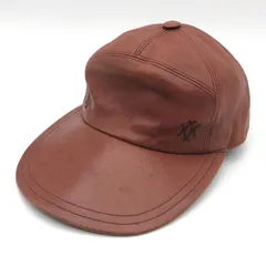 【中古】CHAPEAUX MOTSCH HERMES レザーキャップ 57 ブラウン シャポーモッチ エルメス 羊革[10][240010498785]のサムネイル