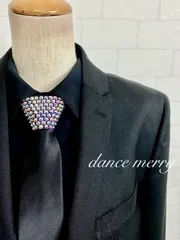 新品 社交ダンス ネクタイ 黒 パーティ 紳士 メンズ プレゼント ラテン 【MERRY】