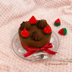 たべられないフェルトケーキBOX〜チョコ色〜 Sサイズ