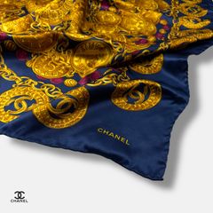 LANCEL PARIS 大判 シルク スカーフ 総柄 90×86 - メルカリ