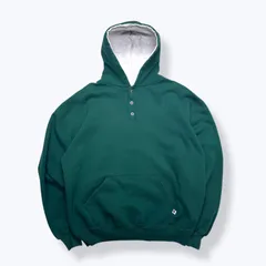 90s RUSSELL ATHLETIC Henry Neck Parka Made in USA 【XXL】 90年代 ラッセルアスレチック スウェット パーカー ヘンリーネック 長袖 アメリカ製 USA製 vintage ヴィンテージ 古着 グリーン