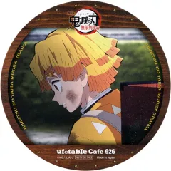 【中古】マグカップ・湯のみ 我妻善逸 コースター 「劇場版 鬼滅の刃 無限列車編×ufotable Cafe  第二期 後半」 ドリンク注文特典