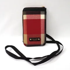 FtTh1002447 ブルーレーベル ポーチ ショルダーポーチ クレストブリッジチェック レッド レディース BLUE LABEL 中古