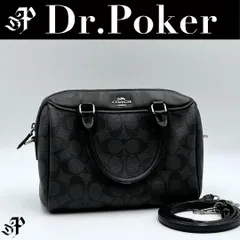 【美品】Coach シグネチャー ミニボストン 2WAY ショルダーバッグ