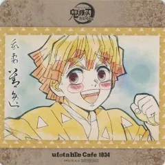 【中古】マグカップ・湯のみ 我妻善逸 コースター 「鬼滅の刃 無限列車編・遊郭編 キャラクター絵巻カフェ in ufotable Cafe×マチ★アソビCAFE 第一期」 ドリンクメニュー注文特典