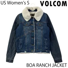 【USED／USウィメンズS】VOLCOM ランチジャケット ダメージ ウォッシュドインディゴ