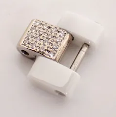 Chanel(シャネル) アフターダイヤ 1コマ CE×SS セラミック ステンレス ダイヤモンド 白 時計パーツ 余りコマ