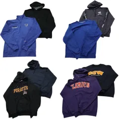 古着卸 まとめ売り チャンピオン Champion スウェット 8枚セット (メンズ M ) フーディー カレッジ風 ハーフジッップ 中古 古着 NC9258
