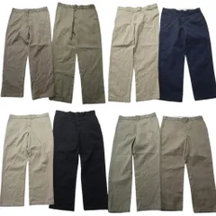 古着卸 まとめ売り ディッキーズ Dickies 874 ワーク パンツ 8枚セット (メンズ 38 ) ストレート カーキ ブラック 中古 古着 NC9276