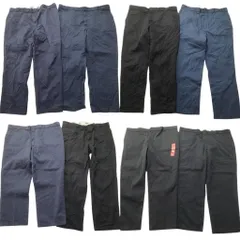 古着卸 まとめ売り ディッキーズ Dickies 874 ワーク パンツ 8枚セット (メンズ 44 /46 ) デッドストック ブラック 中古 古着 NC9266