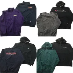 古着卸 まとめ売り チャンピオン Champion スウェット 8枚セット (メンズ M ) ハーフジッップ スタンドカラー フーディー 中古 古着 NC9261