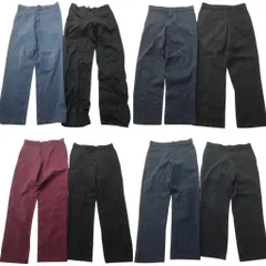 古着卸 まとめ売り ディッキーズ Dickies 874 ワーク パンツ 8枚セット (メンズ 34 ) ワインレッド ブラック ストレート 中古 古着 NC9284