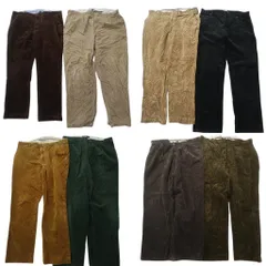 古着卸 まとめ売り ラルフローレン コーデュロイ パンツ 8枚セット (メンズ 40 /42 /44 ) ブラウン グリーン 90’s 中古 古着 NC9336