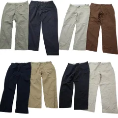 古着卸 まとめ売り ラルフローレン パンツ MIX 8枚セット (メンズ 36 /40 ) 90’s ワイド ポロチノ ベージュ 中古 古着 NC9359