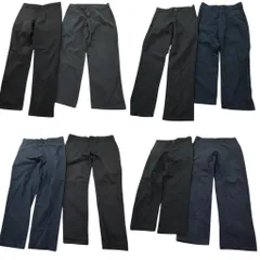 古着卸 まとめ売り ディッキーズ Dickies パンツ 8枚セット (メンズ 34 ) ワーク ネイビー ブラック ストレート 中古 古着 NC9344