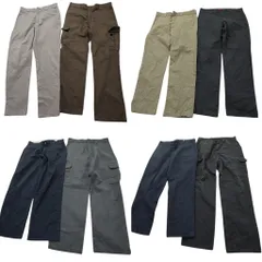 古着卸 まとめ売り ディッキーズ Dickies パンツ 8枚セット (メンズ 34 ) ワーク カーゴ ブラック ネイビー 中古 古着 NC9343