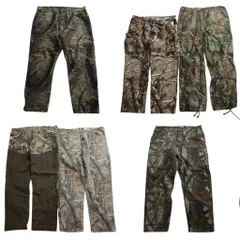 古着卸 まとめ売り リアルツリー柄 パンツ MIX 6枚セット (メンズ XL /2XL /42 /44 /45 ) カーゴ 枯葉迷彩 テーパード 中古 古着 NC9377