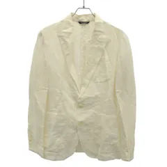 DOLCE&GABBANA ドルチェ＆ガッバーナ リネンテーラードジャケット G2CY8T/FQ4AK ホワイト 44