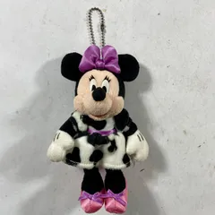 ★ 東京ディズニーリゾート ミニーマウス 牛柄 ぬいぐるみバッジ ぬいバ ぬいぐるみ Disney ディズニー 現状品 0.01kg