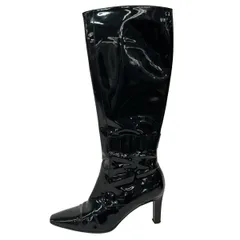 FERRAGAMO/SalvatoreFerragamo(サルバトーレフェラガモ) ブーツ 4 1/2 C レディース - 黒 ヴァラ レザー