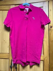 Abercrombie ピンク半袖ポロTシャツ