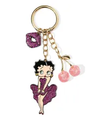 Betty Boop　ベティちゃん　キーホルダー　ベティブープ　チェリー　Cherry　唇　キスマーク　可愛い　アメコミ　キャラクター　レトロ　バッグチャーム　キーチャーム　スクバキーホルダー　ギフト　プレゼント　海外雑貨のサムネイル