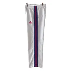 90ｓ　adidas　トラックパンツ　刺繍　ワンポイント　細ライン　万国旗