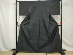 平和屋着物■本場大島紬　幾何学文様　正絹　逸品　AABD4813gw