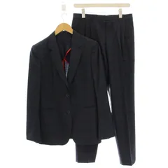 ポールスミス PAUL SMITH Ermenegildo Zegna スーツ セットアップ チェック柄 背抜き 薄手 ジャケット パンツ 42 ネイビー 紺 JKPPHA0501 /☆G