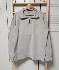 ポロ ラルフローレン ハーフジップアップ グレー ニット スウェット