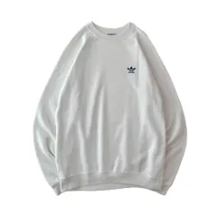 80s　adidas　デザインスウェット　Oサイズ　刺繍　トレフォイル　old