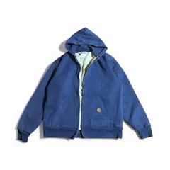 【ジャンク】90s//vintage//USA製//carhartt//zip hoodie//ネイビー 裏地サーマル