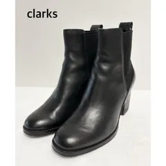 clarks　クラークス　ショートブーツ　サイドゴア   23cm    ブラック　カジュアル　秋冬　オシャレ　送料込み　6460872