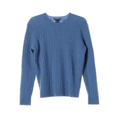 ポロ ラルフローレン スポーツ ラムウール ケーブル ニット セーター ブルー L