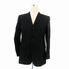ポールスミスコレクション PAUL SMITH COLLECTION テーラードジャケット シングル ミドル丈 総裏地 ウール M 黒 ブラック /HO36