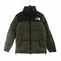 ザノースフェイス THE NORTH FACE NUPTSE JACKET ND91841 ヌプシ ダウン ジャケット ジップアップ ロゴ S カーキ 黒 ブラック ■GY01 /MQのサムネイル