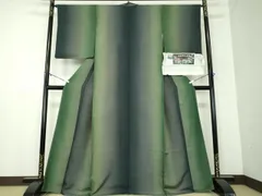 平和屋着物●巨匠　前田華清　手描き　小紋　小花地紋　タテ4色ボカシ　やまと誂製　証紙付き　正絹　逸品　未使用　DABA1125ps 平和屋着物○巨匠 前田華清 手描き 小紋 小花地紋 タテ4色ボカシ